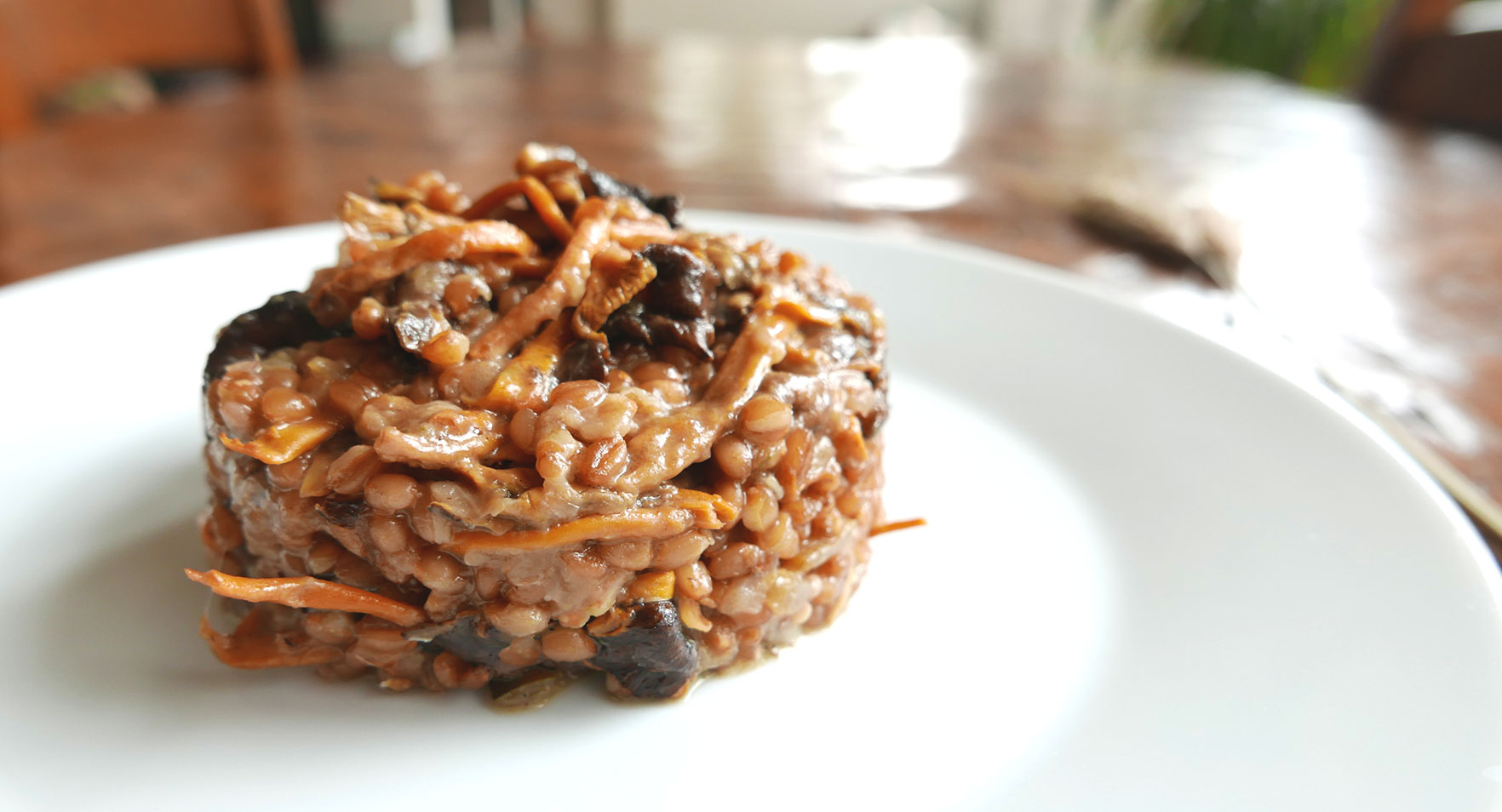 «Blatotto» (o risotto de trigo) de setas